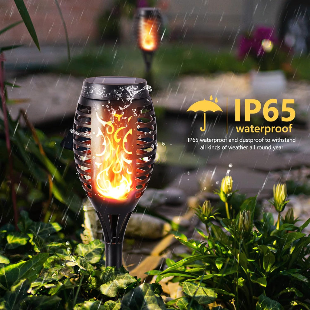 12 Pack Waterproof Solar Flame Lights V84962