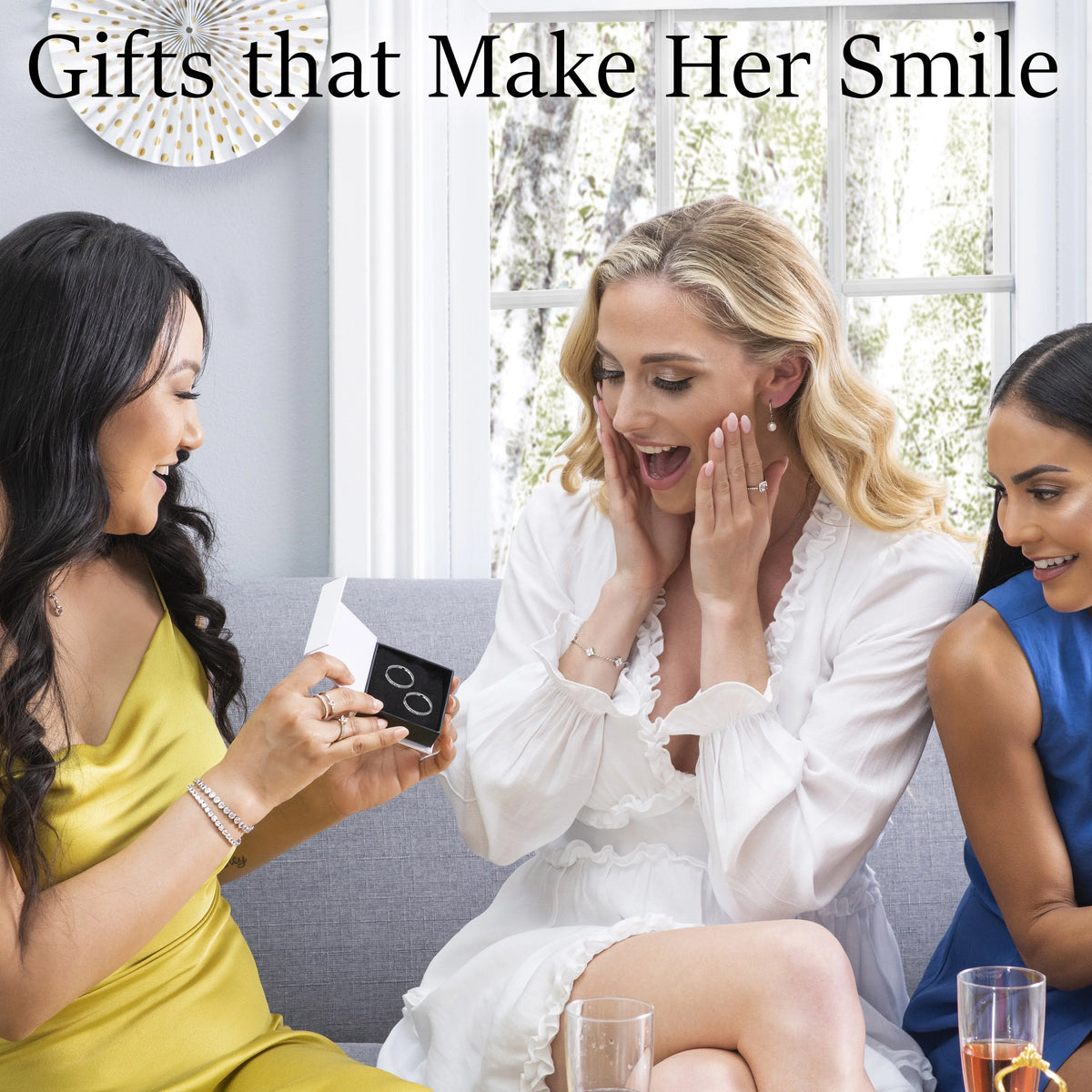 18k White Gold Plated Silver Crystal Drop Dangle Earrings P412