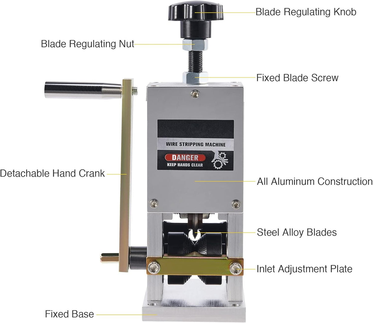 Manual Scrap Wire Stripping Machine, Copper Wire Peeler, Compact Portable Aluminum Alloy Q16379