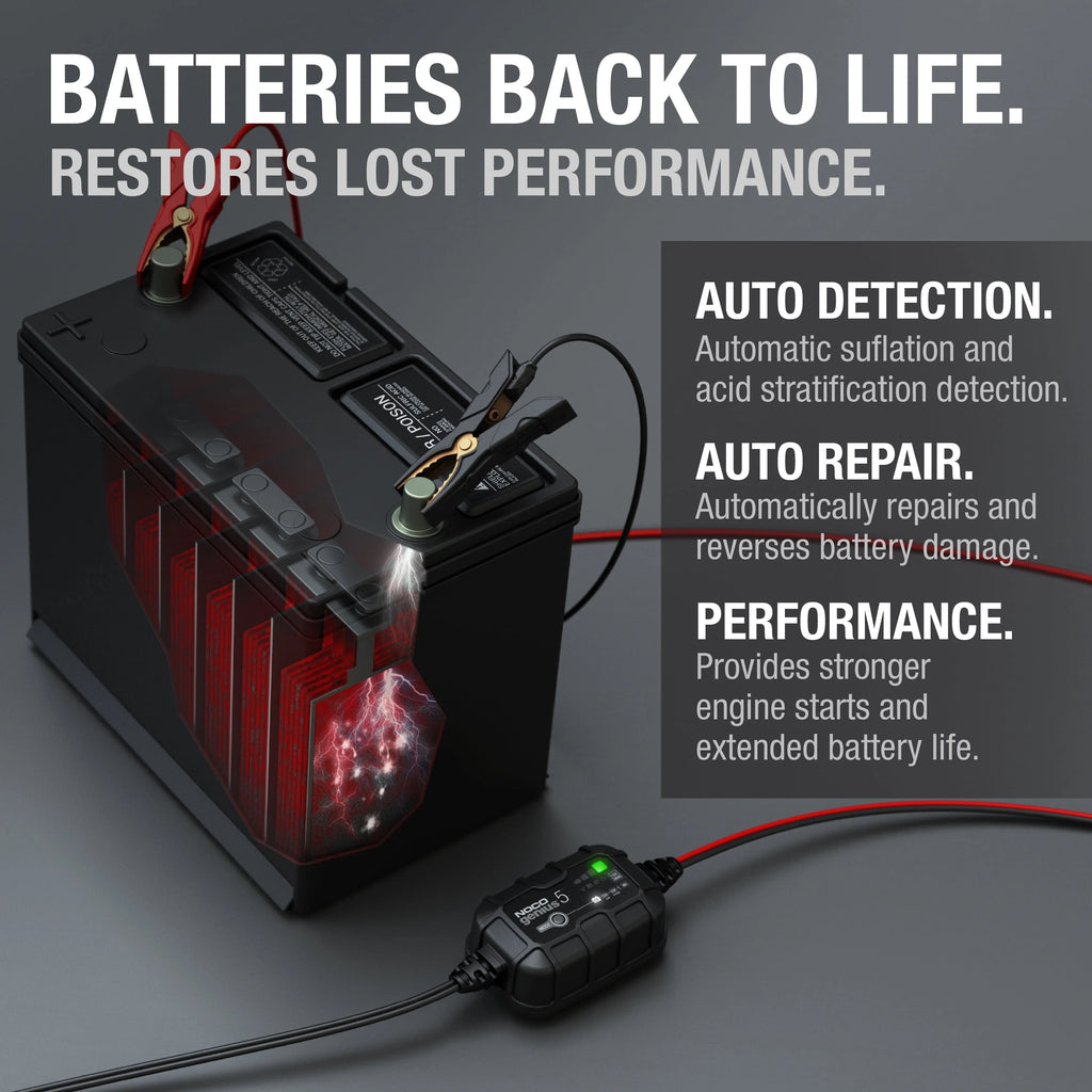 6V/12V 5A Smart Battery Charger and Maintainer T423