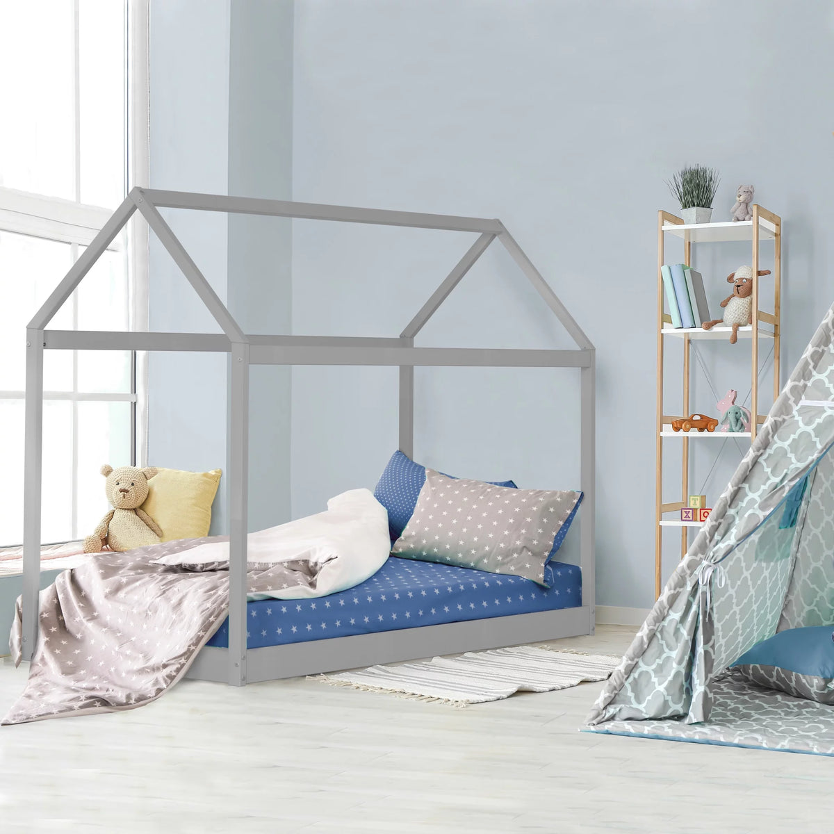Pink Canopy Twin Bed C78678