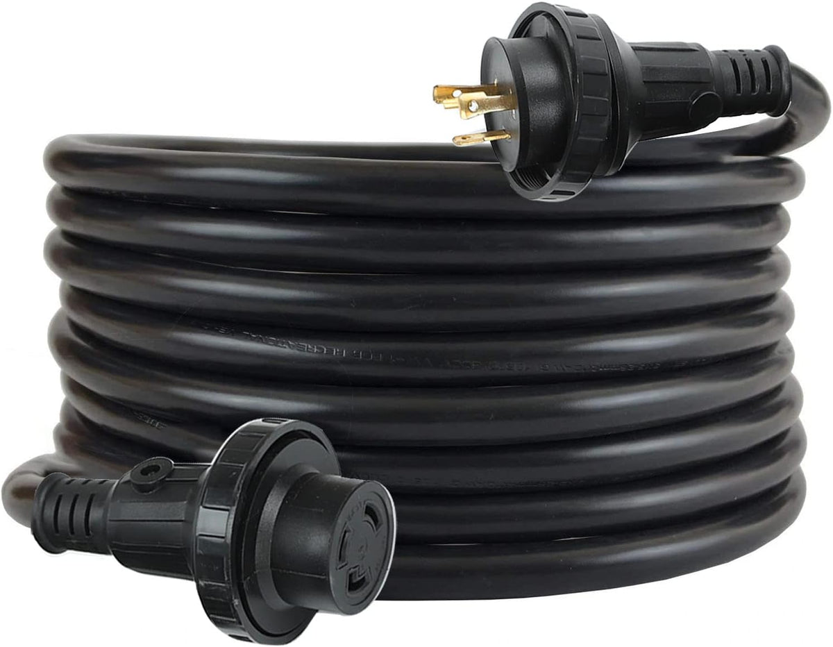25ft 30Amp 125V Black Heavy Duty Electrical Power Cord D57968