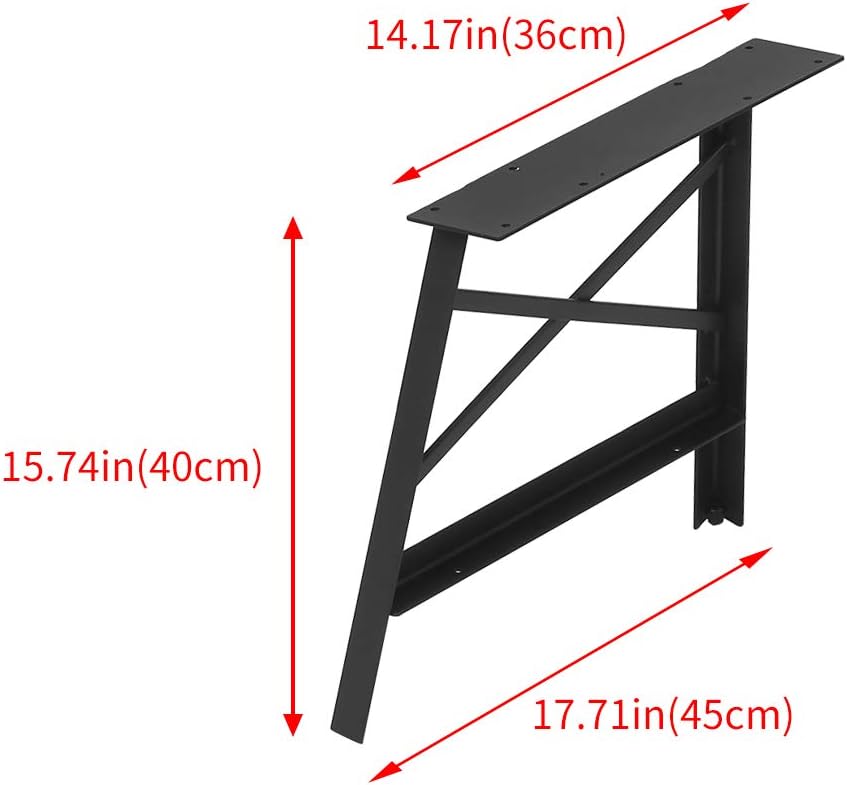 Black 15.7” Cast Iron Table Legs 2 PCS O146171