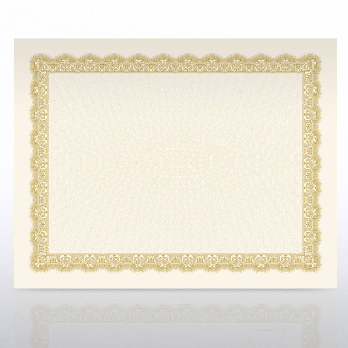 Certificate Paper Natural Parchment Gold 100 per Pack H4783