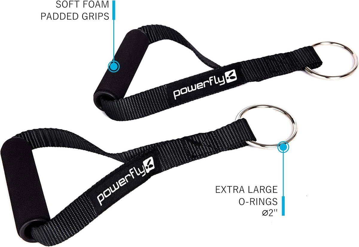 Cable Machine Attachment Set with Tricep Rope, Handles and V Row Handle A8902