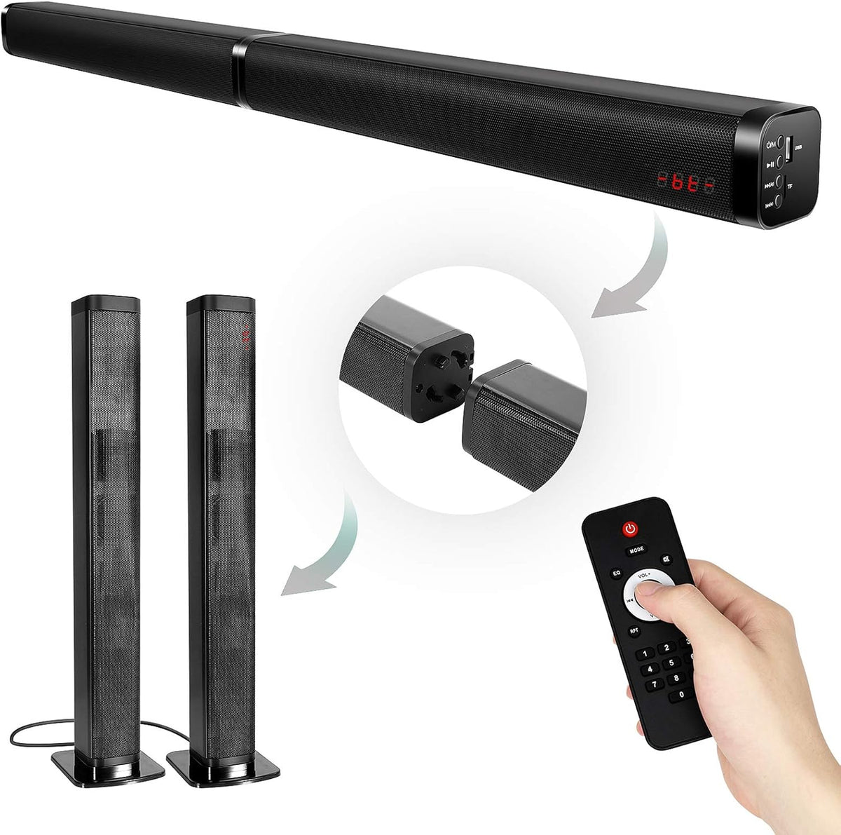 37-Inch Bluetooth Sound Bar with Surround Sound S702