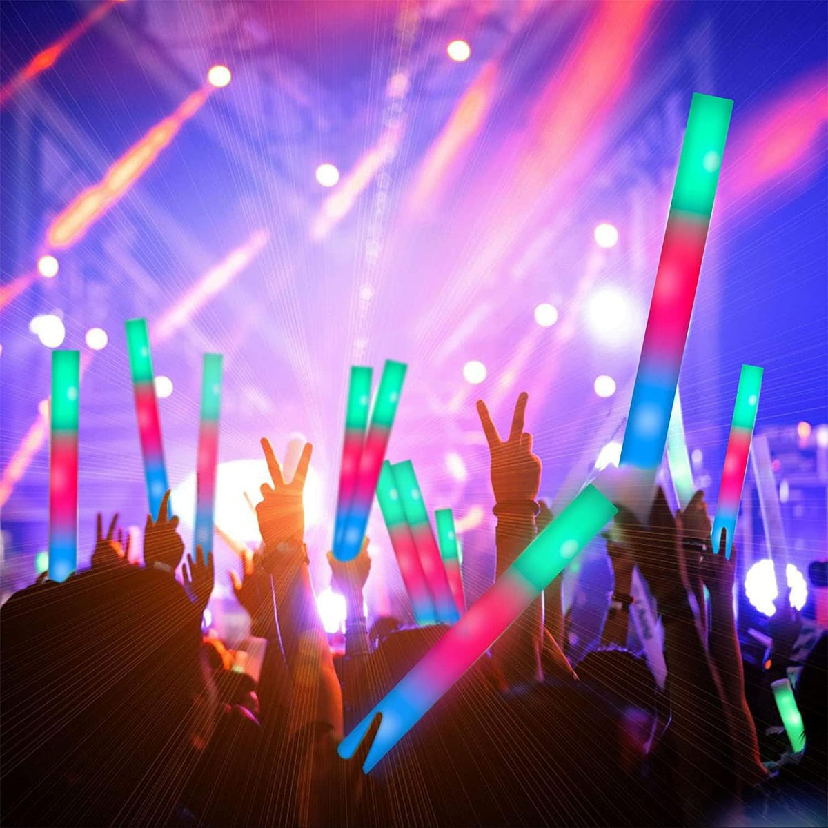 28 Pcs LED Foam Glow Sticks D361