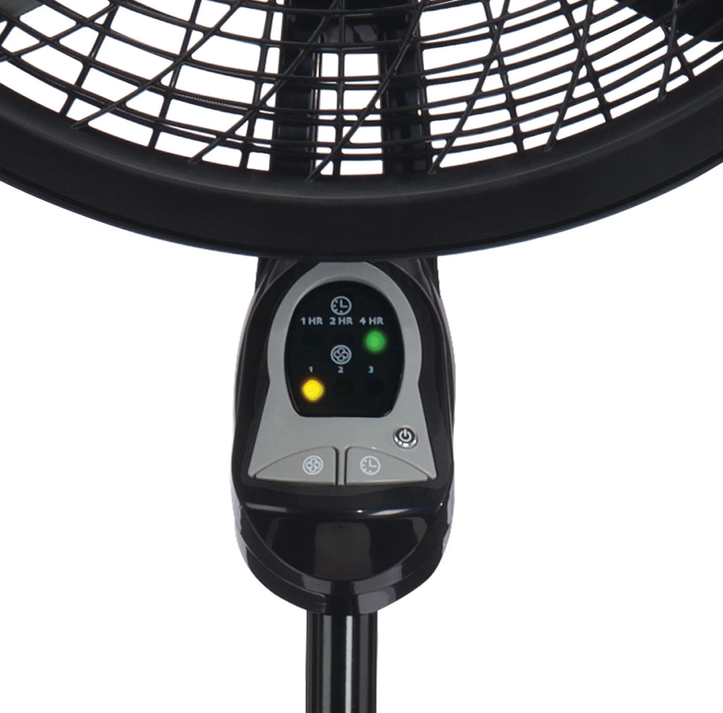 18 Oscillating Pedestal Fan with Remote, 3 Speeds, Black S564318