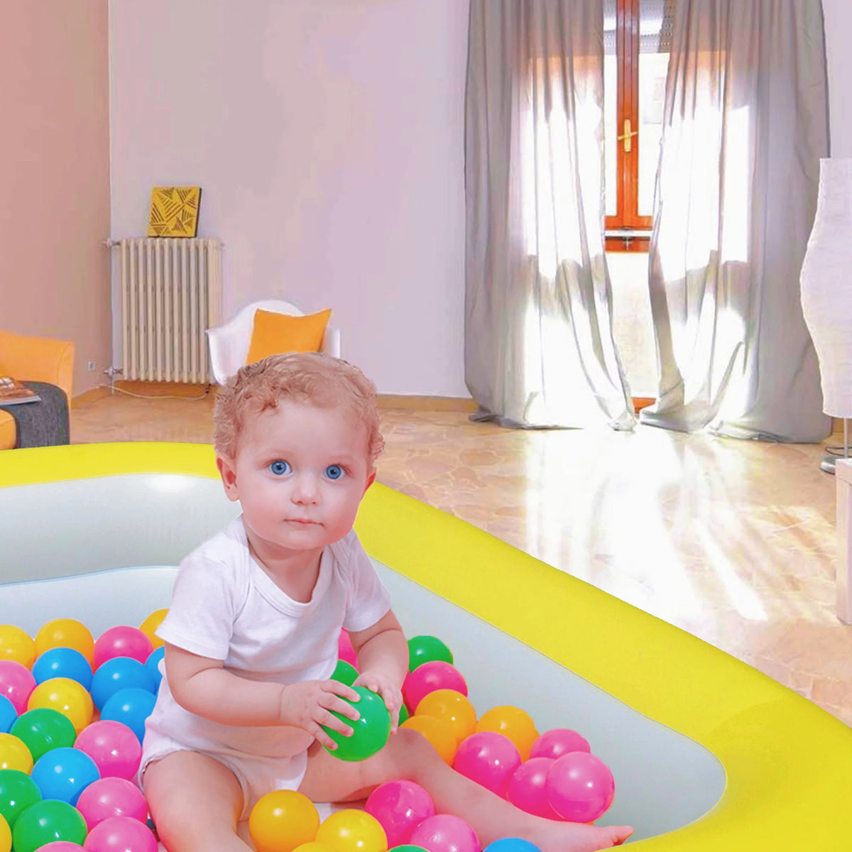 Inflatable Swimming Pool with Pump Blue P432