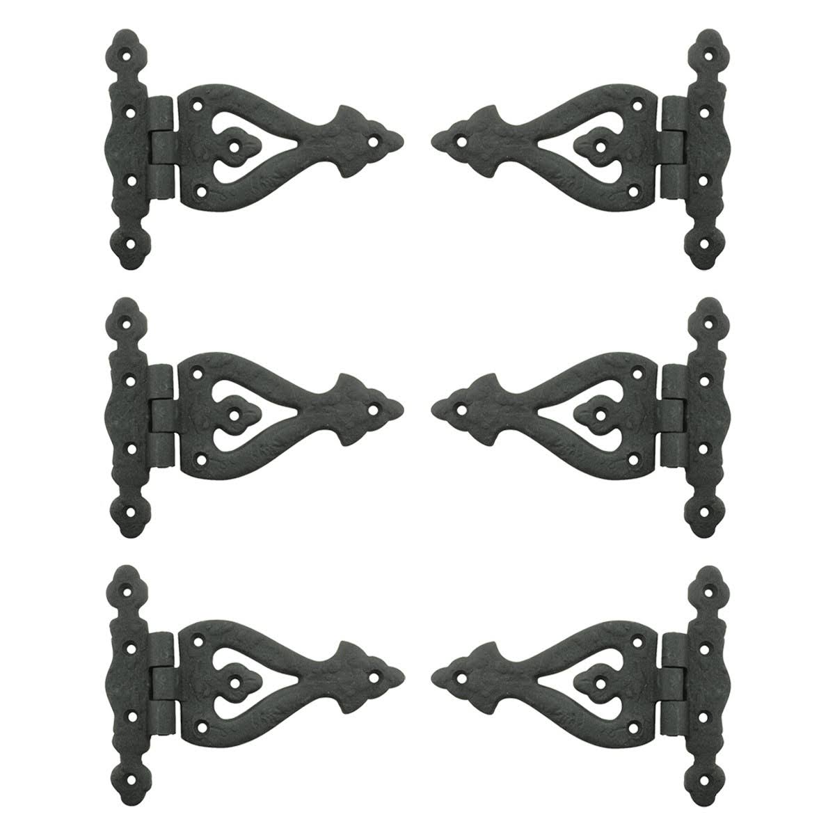 5 inch Black Wrought Iron Door Hinge Pack of 6 U613