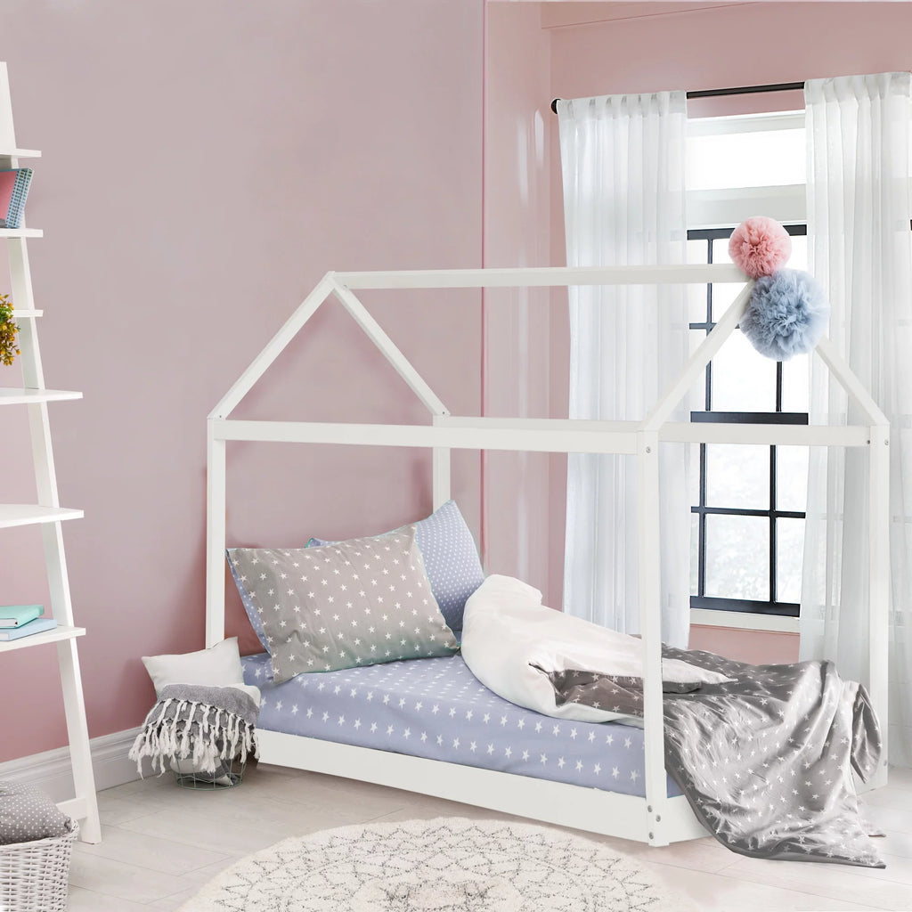 Pink Canopy Twin Bed C78678