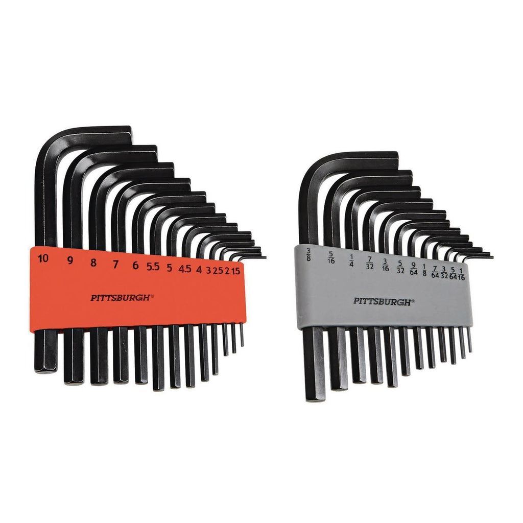 SAE and Metric Hex Key Set, 25 Piece A660285
