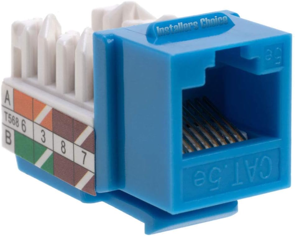Cat5e RJ45 Keystone Jack Blue 50 pcs A16848