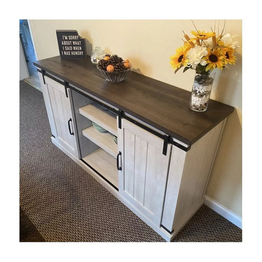 Farmhouse Barn Door TV Stand I898
