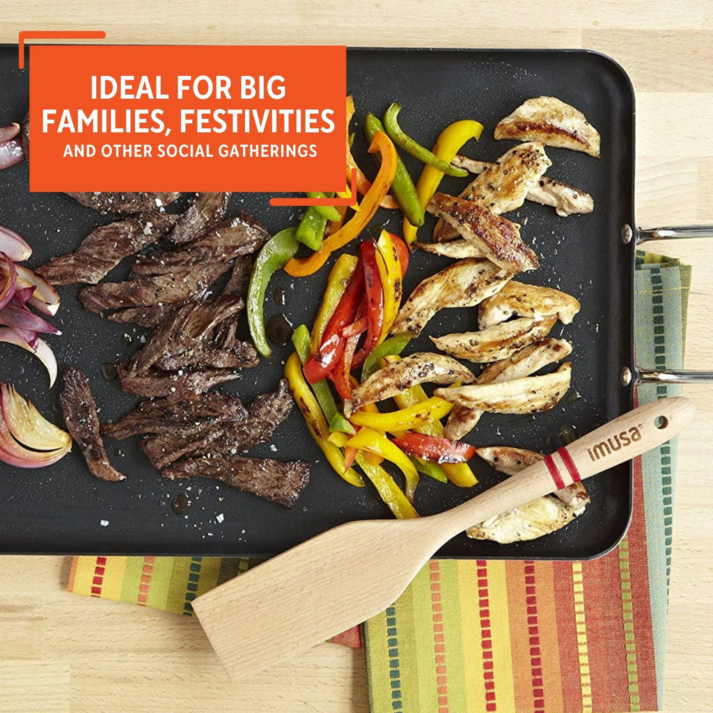 Black 20 x 12 Nonstick Double Burner Griddle K549558