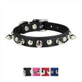 Black Leather Dog Collar Z660
