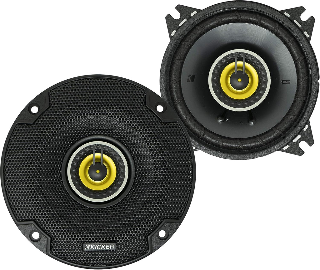 4 Inch Car Audio Speaker with Woofers, Yellow (2 Pack) V790416
