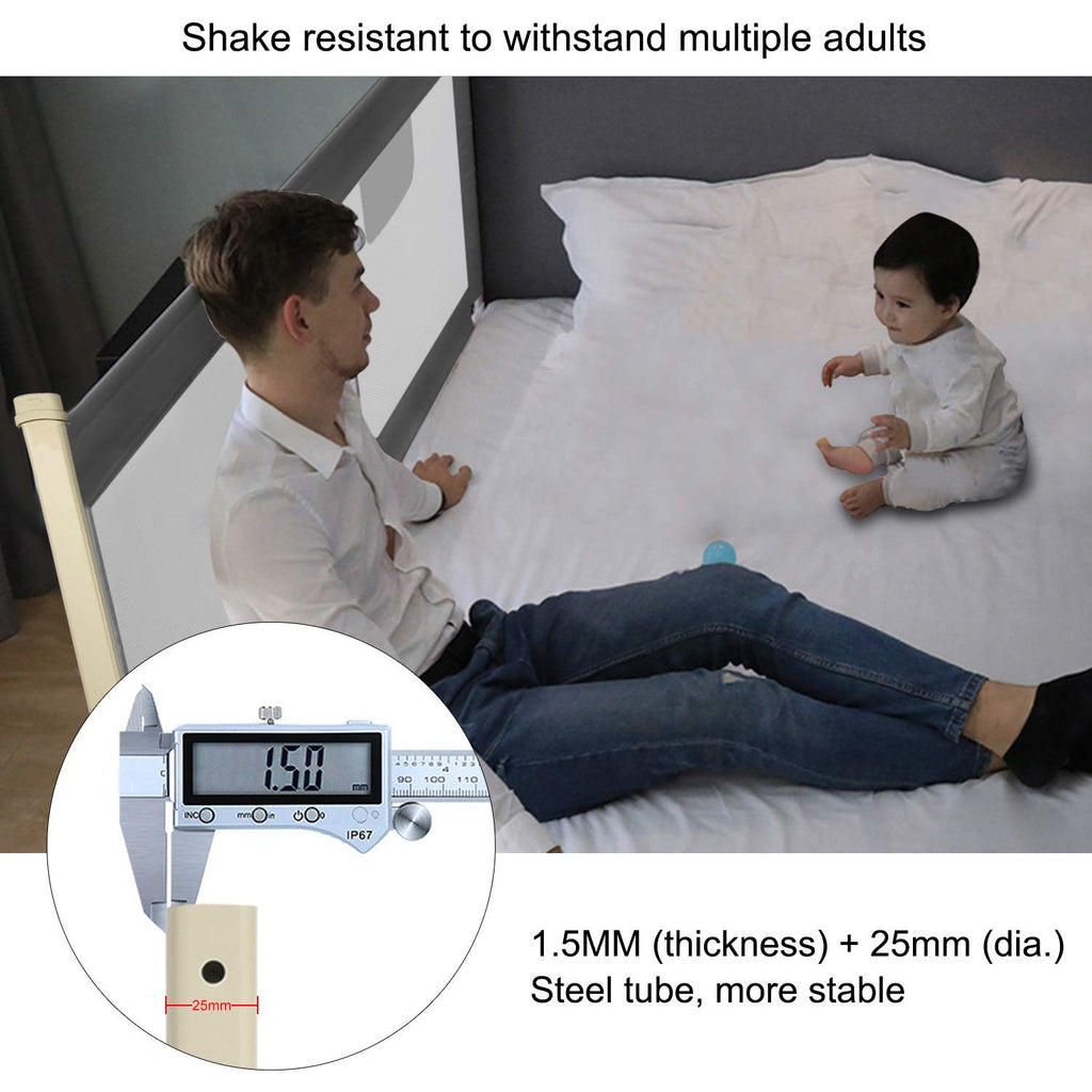 Toddler Bed Rail Guard with Double Lock F1429