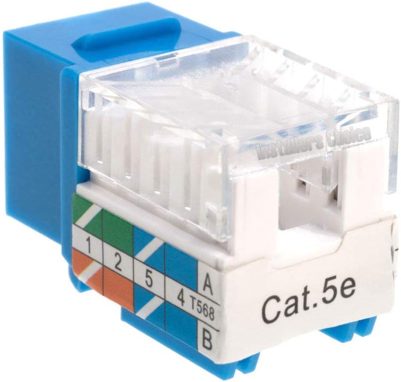 Cat5e RJ45 Keystone Jack Blue 50 pcs A16848