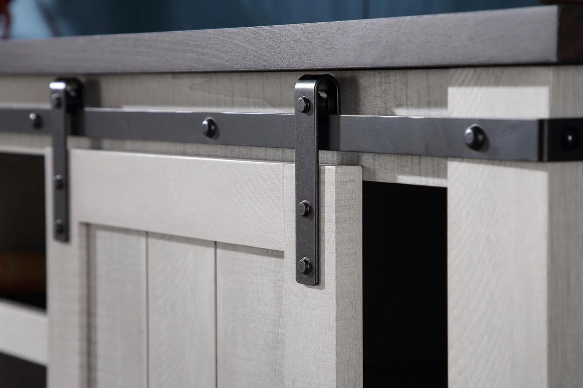 Farmhouse Barn Door TV Stand I898