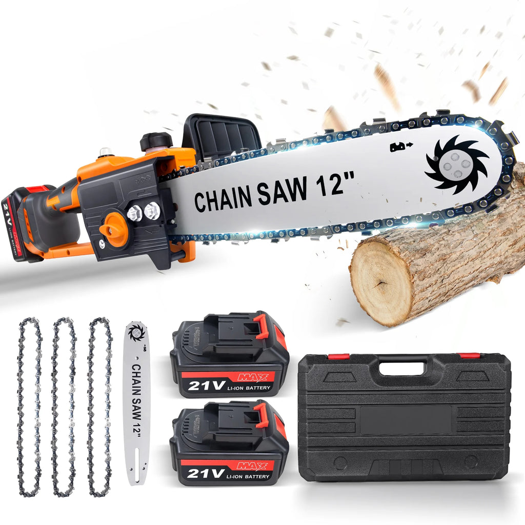 12 inch Cordless Electric Chainsaw with 2 Battery Y356436
