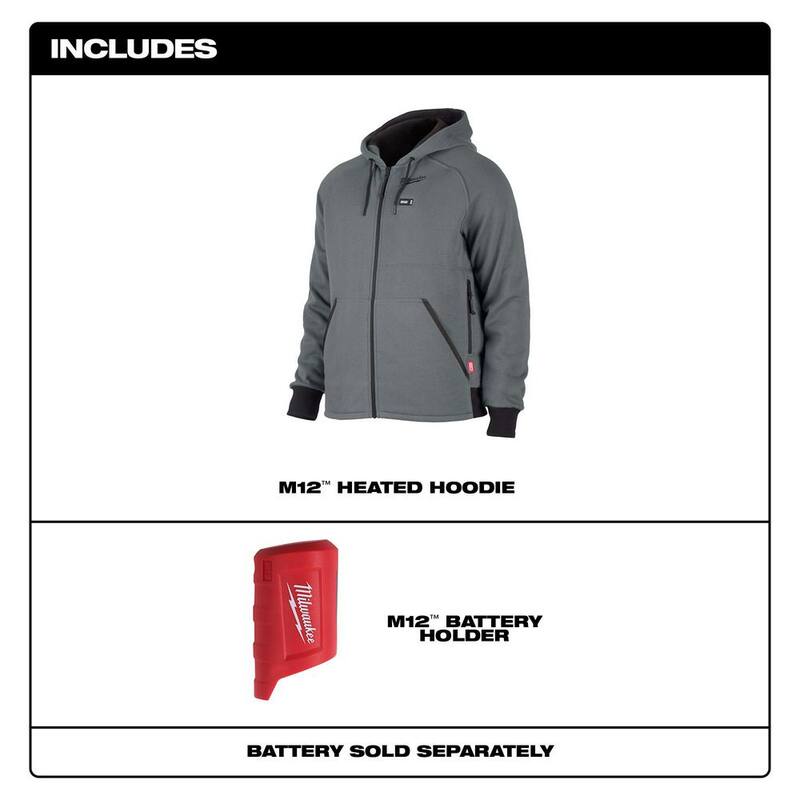 Men's 3X-Large Cordless Heated Jacket Hoodie L444