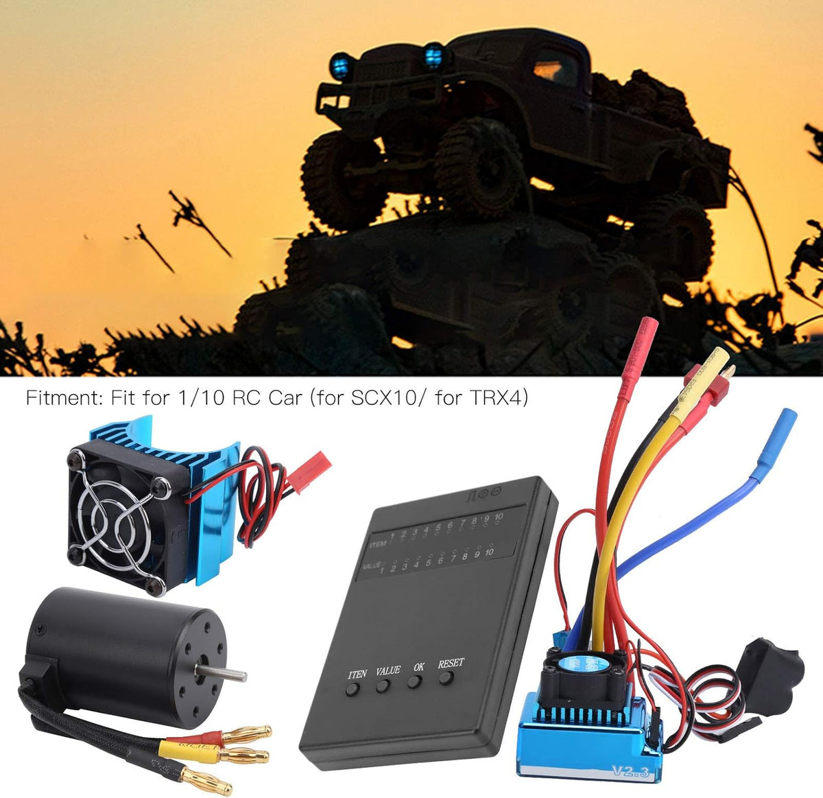 3650 Motor 2300KV 120A Brushless ESC RC Drive System Set G3376