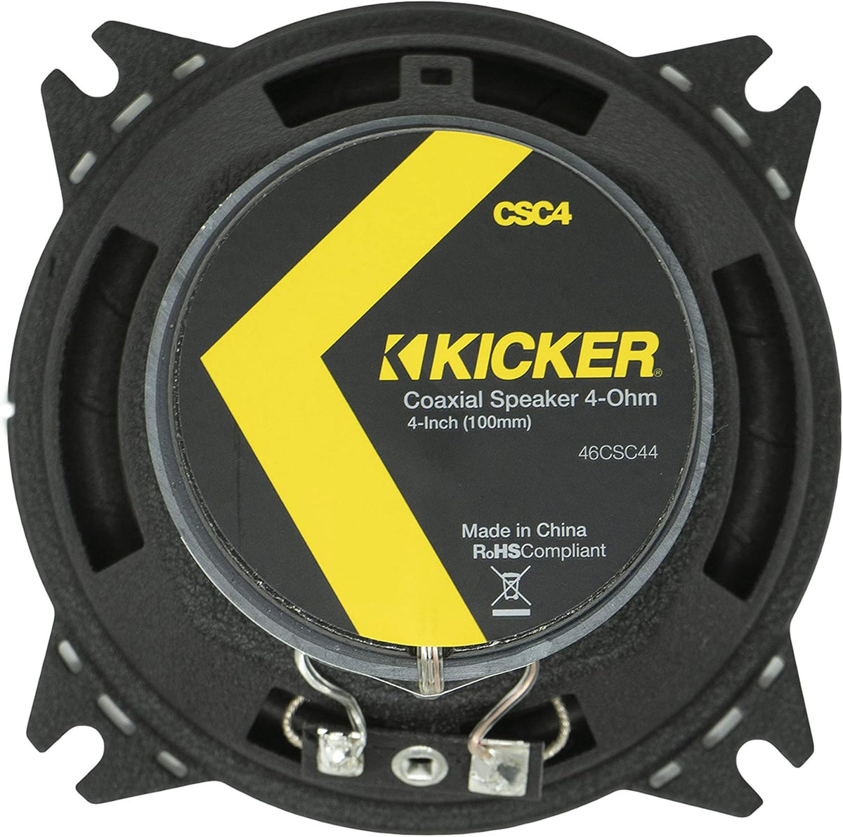 4 Inch Car Audio Speaker with Woofers, Yellow (2 Pack) V790416