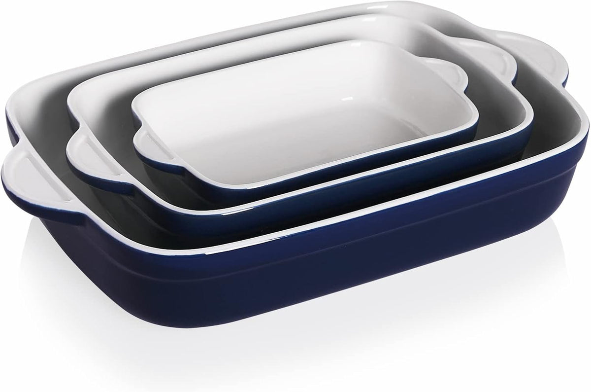 Ceramic Non-Stick Rectangular Baking Dish Set of 3 A77921