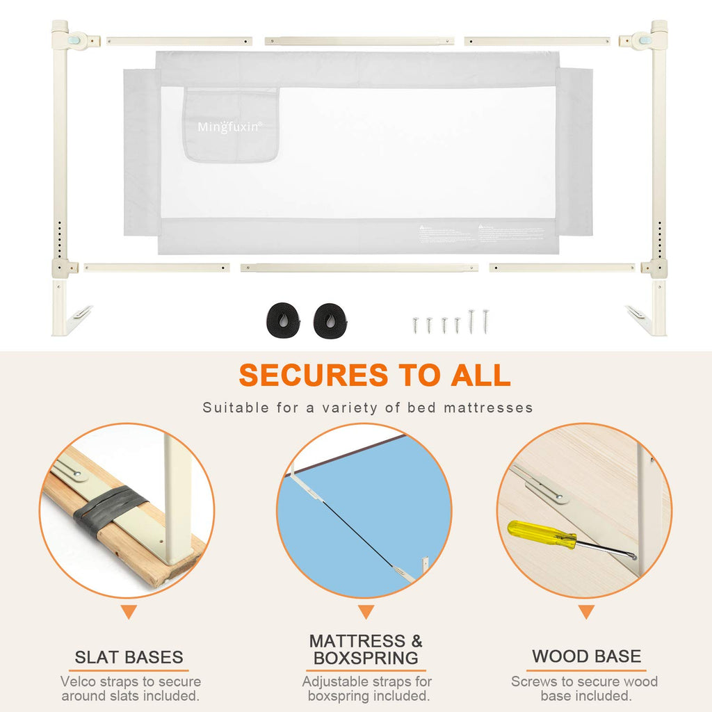 Toddler Bed Rail Guard with Double Lock F1429