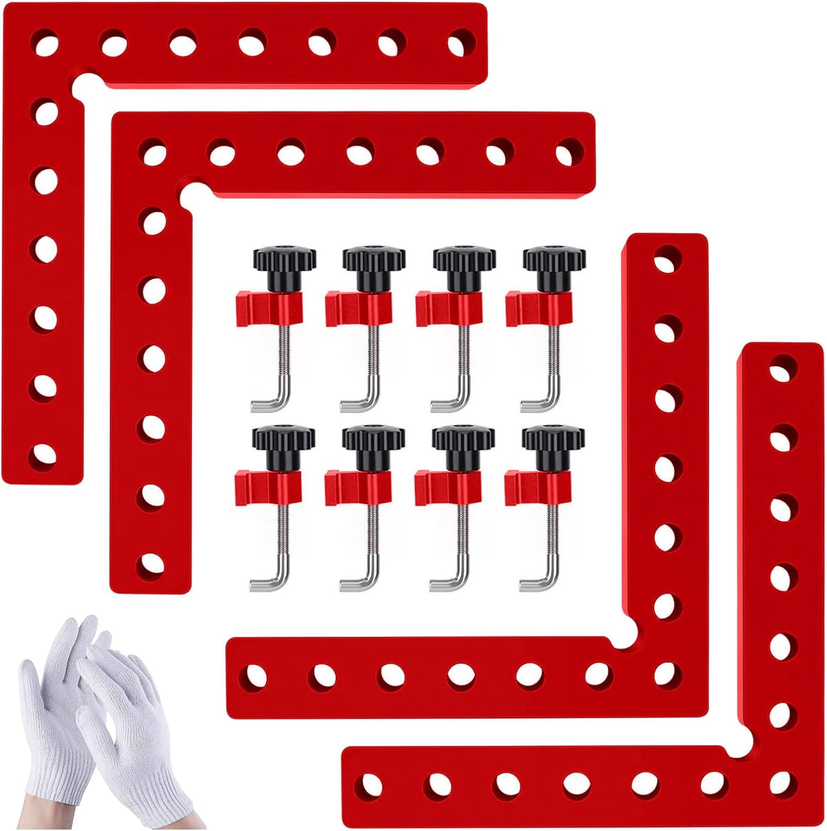 4 Pack 5.5 inch Aluminum 90 Degree Positioning Squares H957