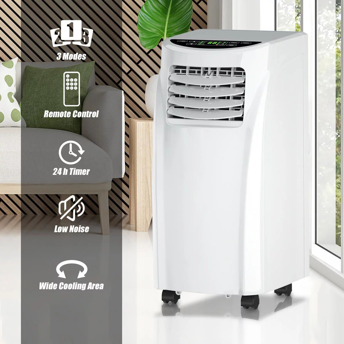 8000 BTU Portable Air Conditioner with Dehumidifier D867
