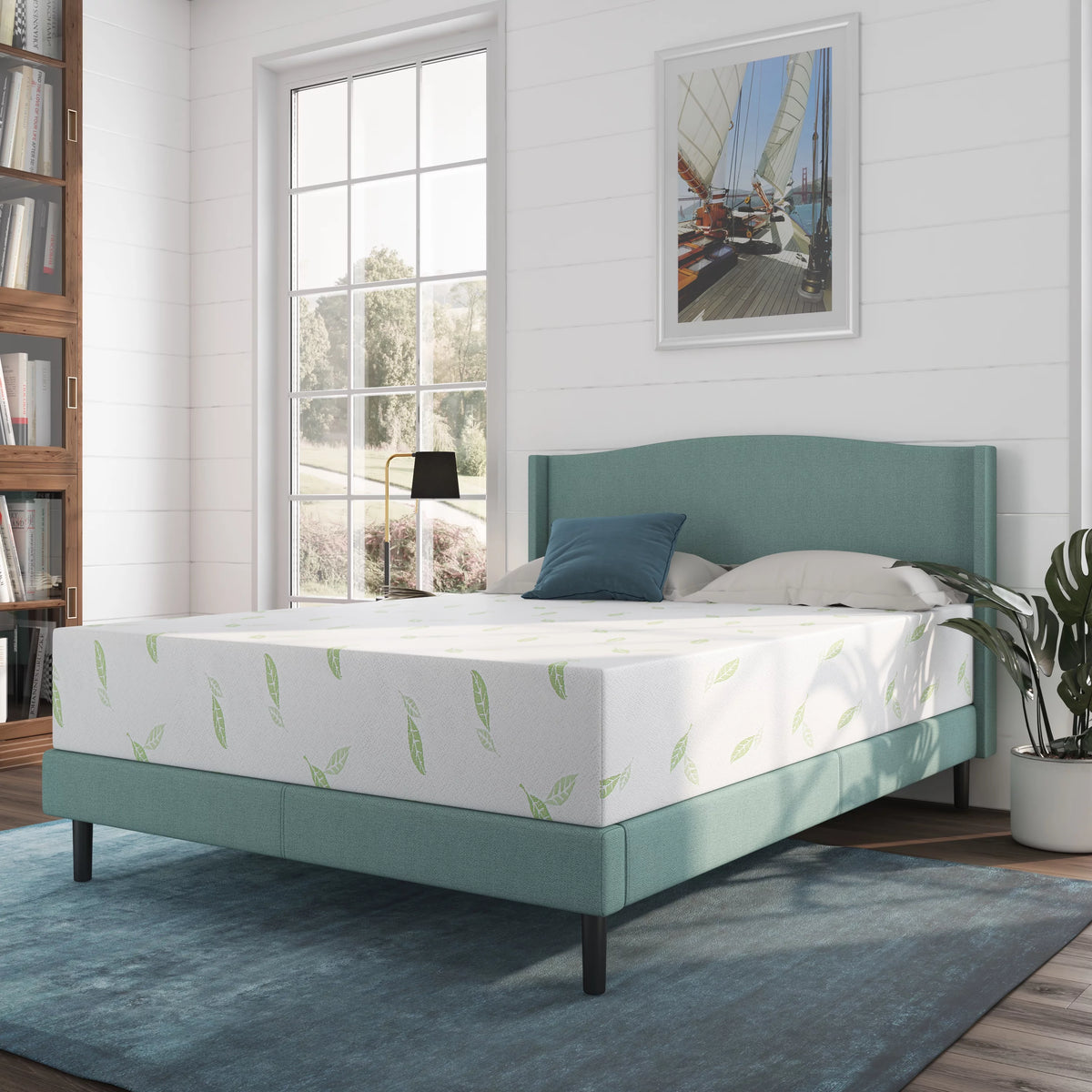 Queen Size Green Tea Infused Memory Foam Mattress F983968