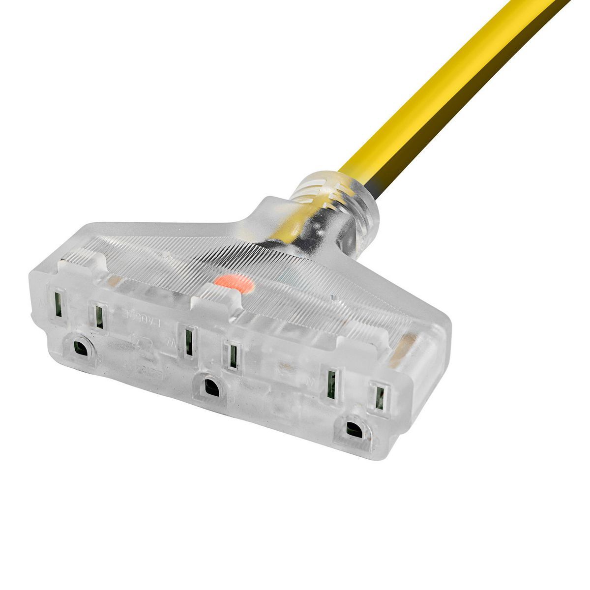 50 ft. 12/3 Gauge Multiple Outlet Extension Cord with Indicator Light, Yellow, Black Z8251
