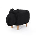 Black Natural Kids Bunny Ottoman Stool W481915