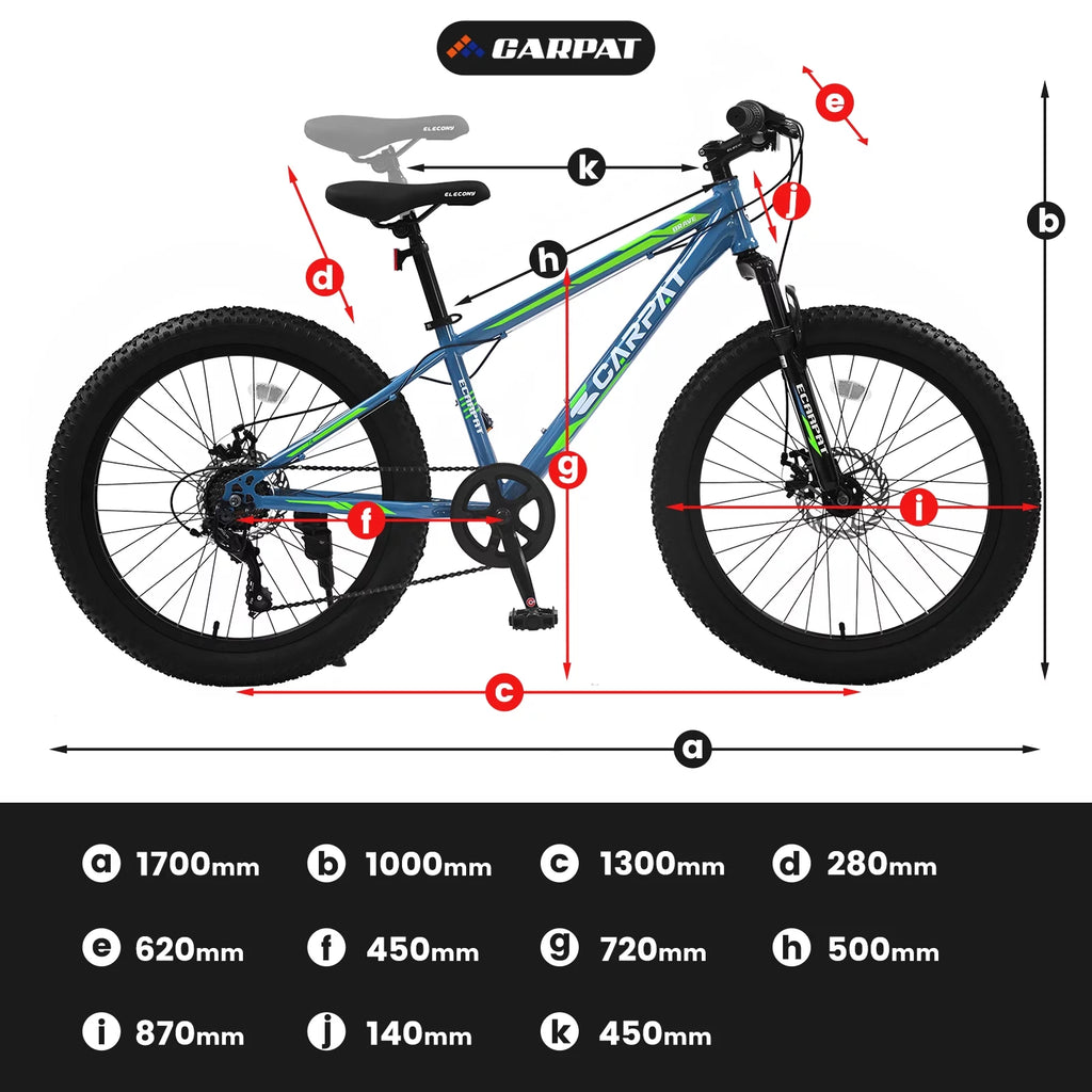 24 inch Mountain Bike with Fat Tires I77717