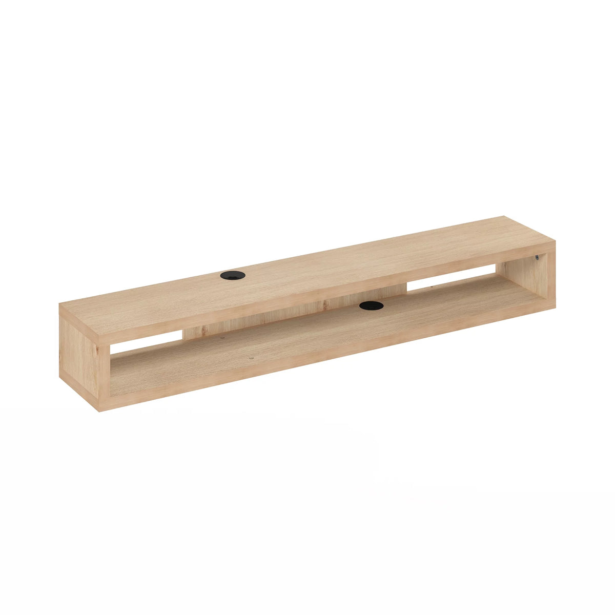 Wall Mounted Floating Media Console, 72 inch, Marcy Oak Q220