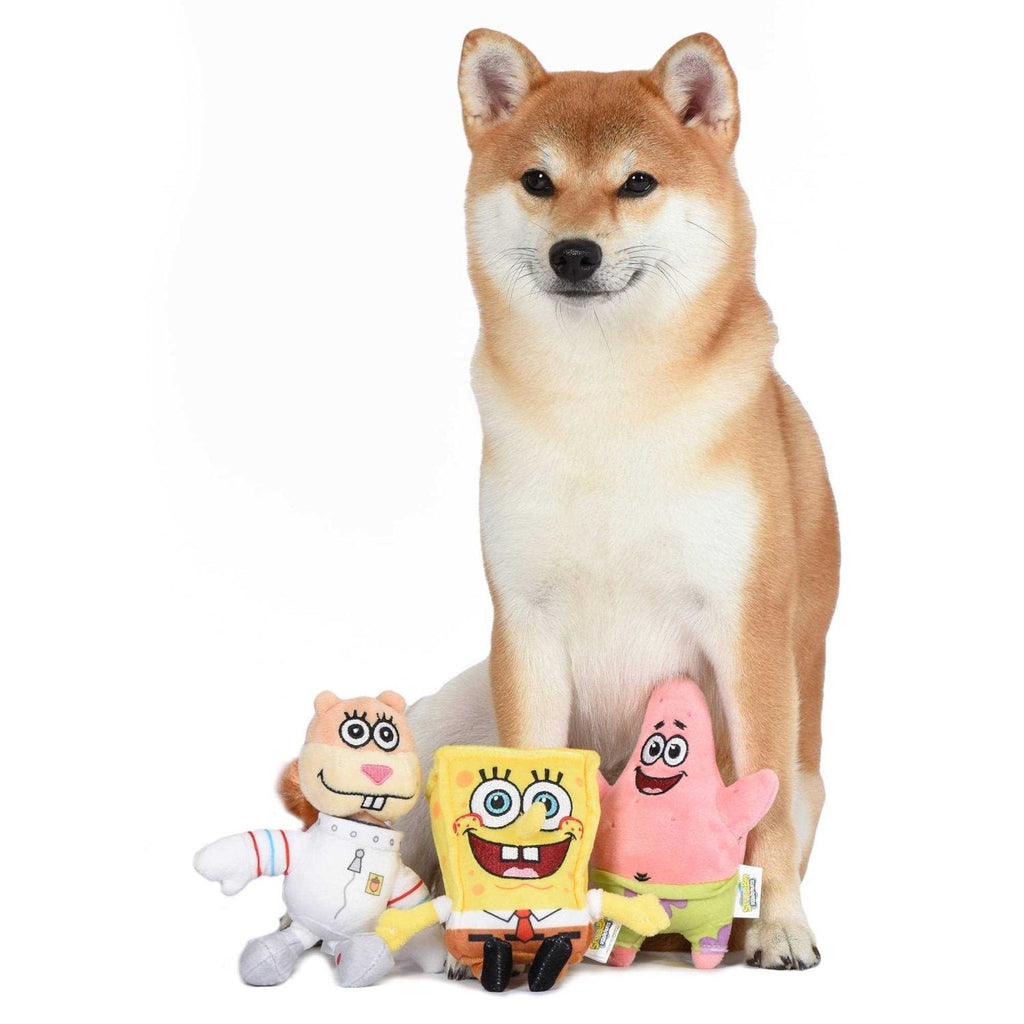 Spongebob, Patrick, and Sandy Figure Plush Dog Toy G4395