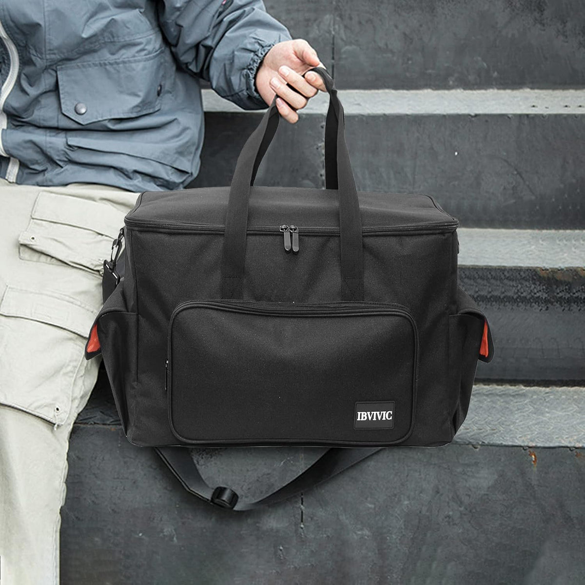 Cable File Bag with Adjustable Dividers and Double Separate Bags C759268