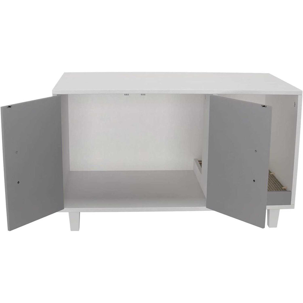 Modern Wood Pet Crate Cat Washroom Litter Box Enclosure O23085