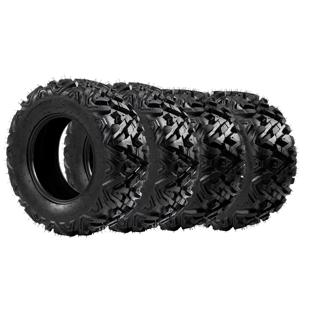 Set of 4 All Terrain ATV UTV Tires, 25x8-12 Front & 25x10-12 Rear, Tubeless U34503