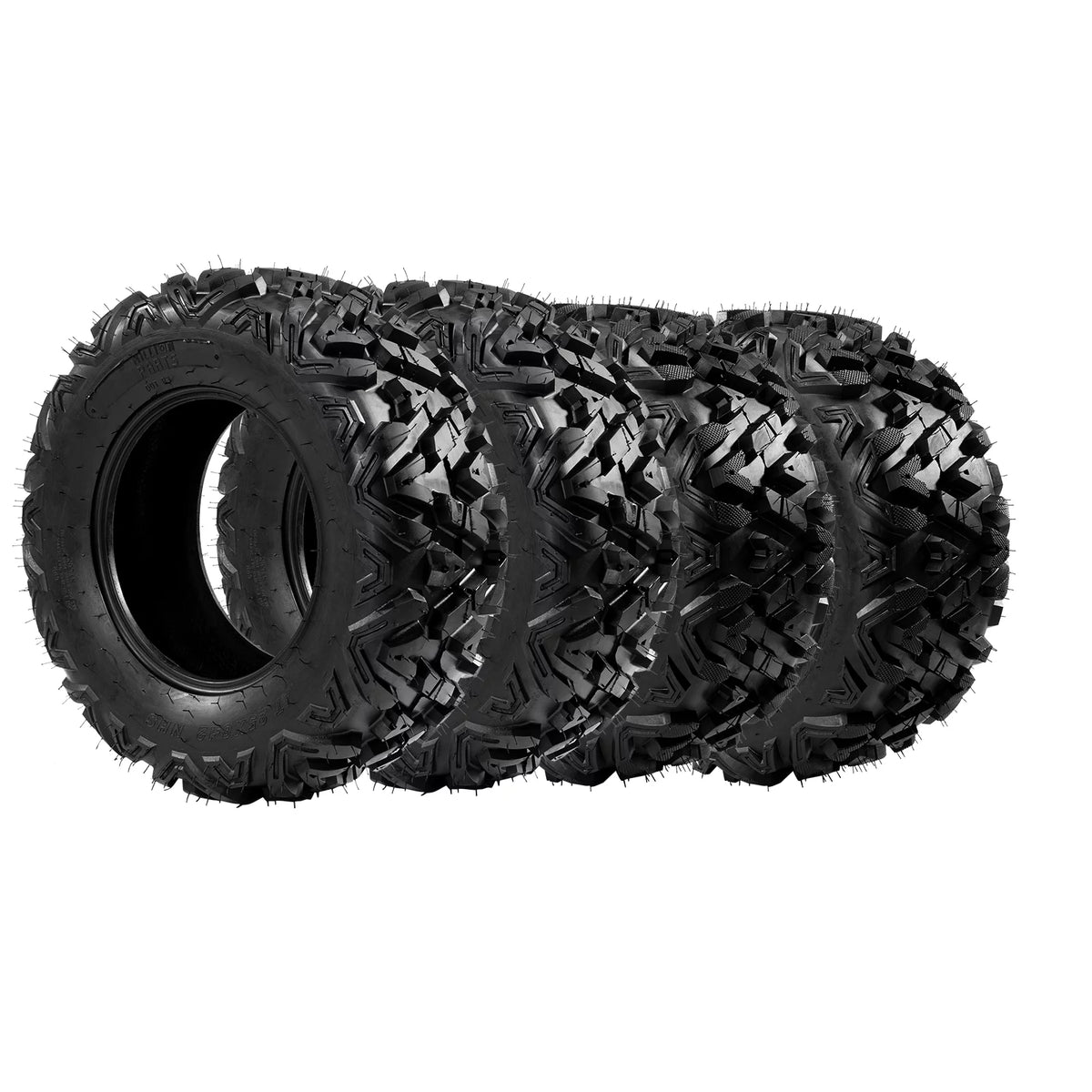Set of 4 All Terrain ATV UTV Tires, 25x8-12 Front & 25x10-12 Rear, Tubeless U34503