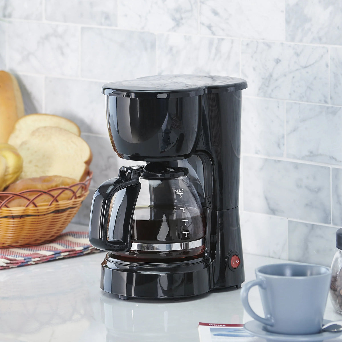 Black 5-Cup Drip Coffee Maker J365