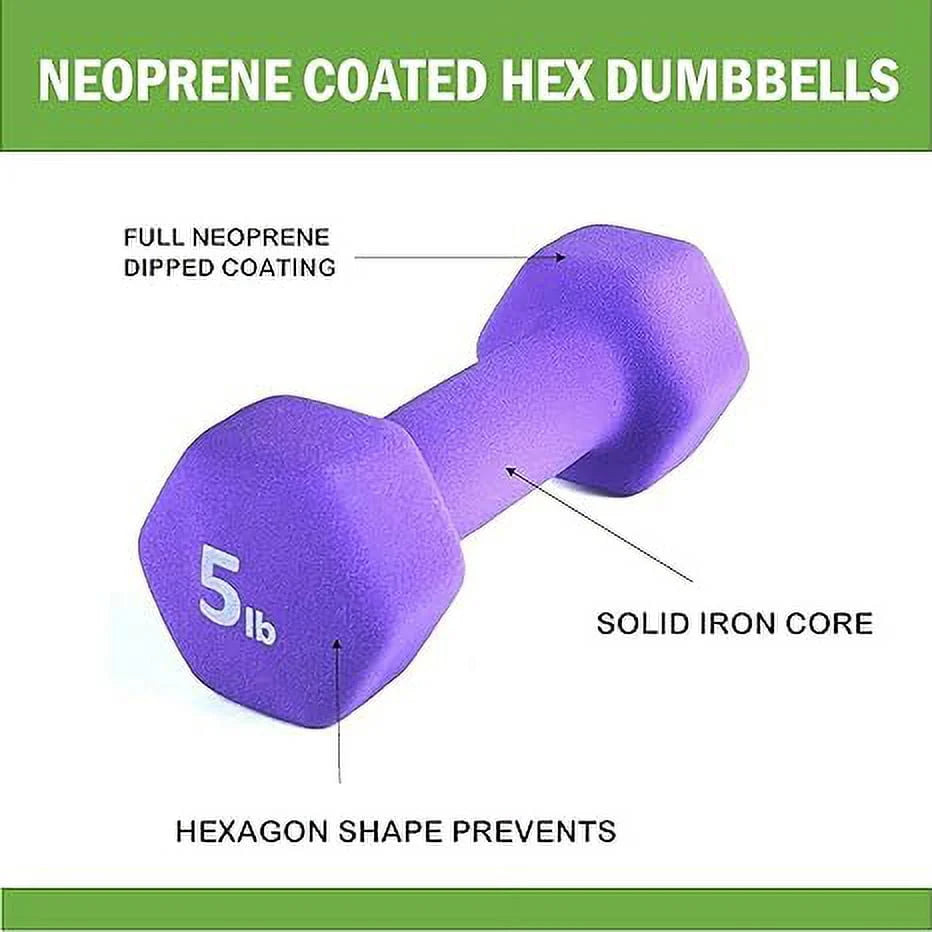 Neoprene 20LB Hex Dumbbell Set of 2 M8722
