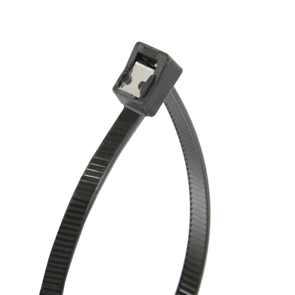 14 in. Self Cutting Cable Tie Black 20-Pack Y170739