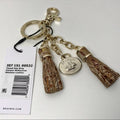 Brown Tan Double Tassel Key Ring M93537