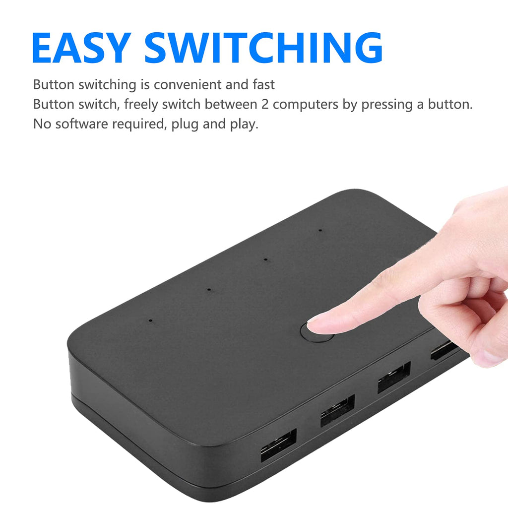 HDMI KVM Switch 4 Port with 4 HDMI Cables, 3 USB 2.0 Hub, 4K@30Hz N40464