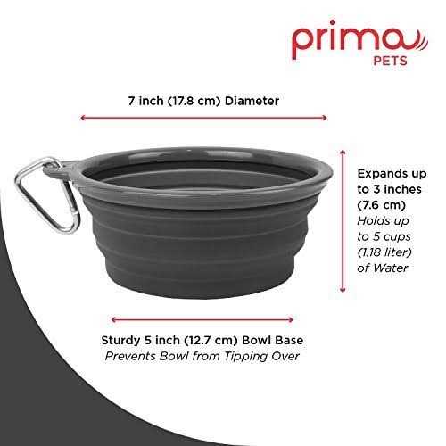 Collapsible Silicone Water Travel Bowl with Clip M48155