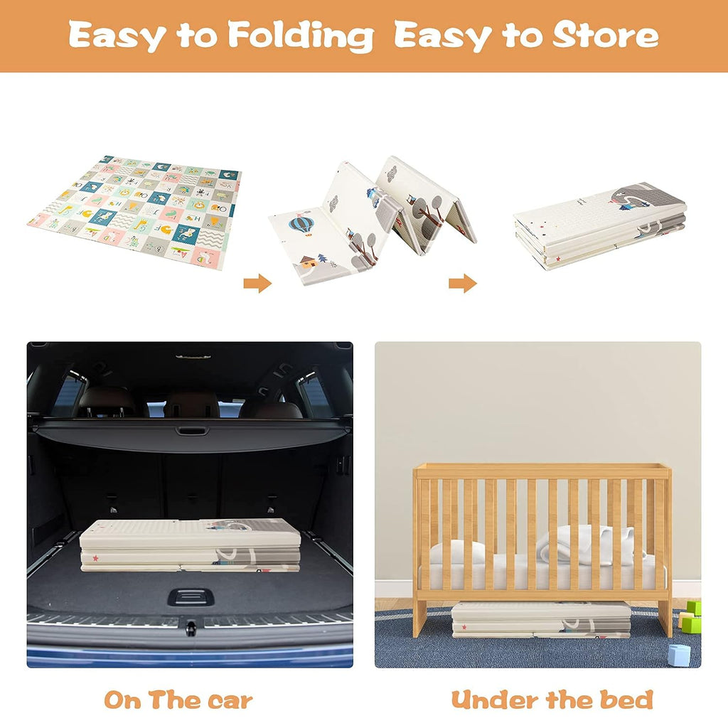 Extra Large Waterproof Foldable Baby Play Mat with Carry Bag R678735