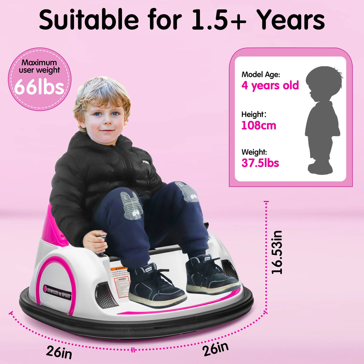 12V Bumper Car for Kids with Remote Control J90472